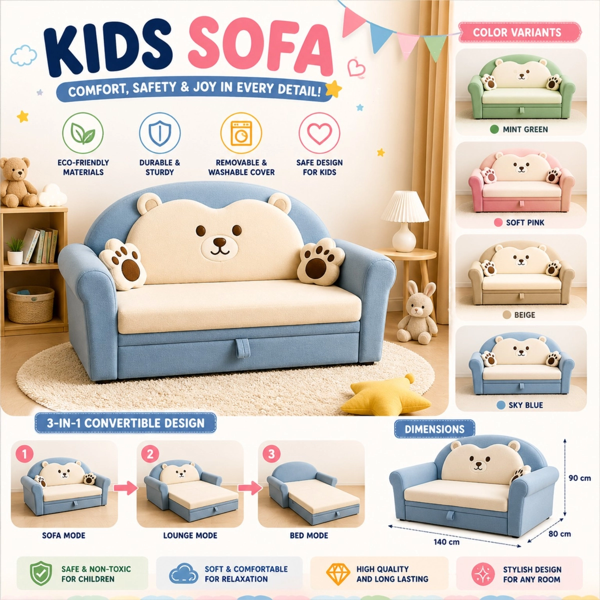 Modern Kids Sofa