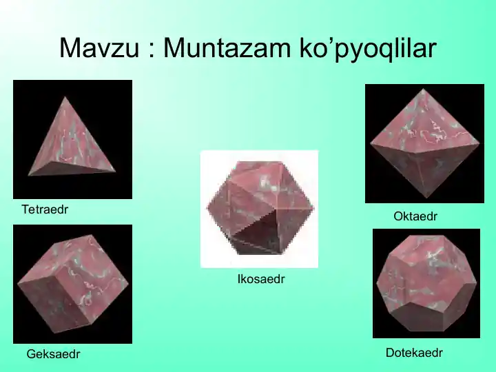 Muntazam ko’pyoqlilar