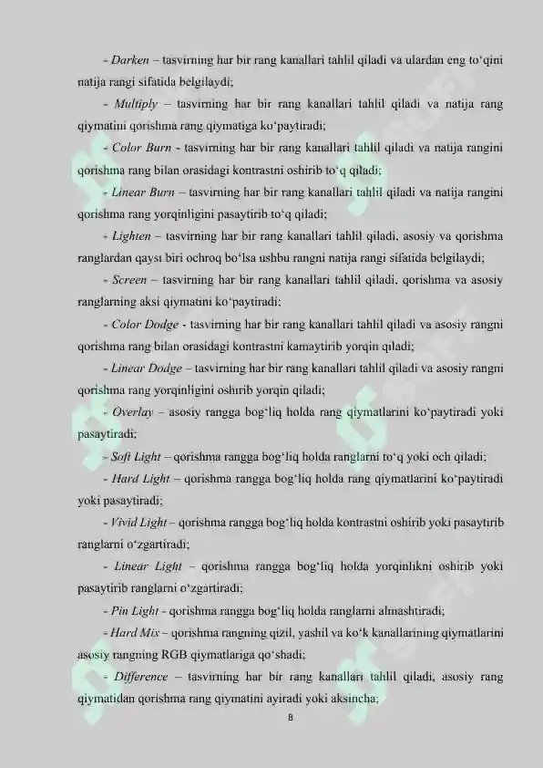 Fil Rasmlar Adobe Photoshop dasturida rasmlar bilan ishlash jarayonida filtrlar va ...