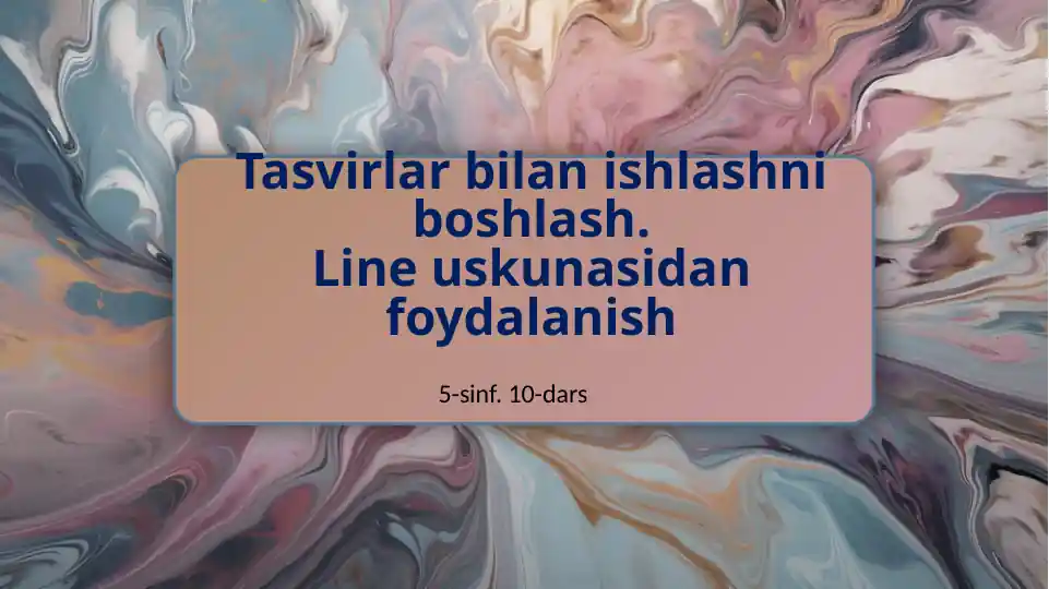 Tasvirlar bilan ishlash