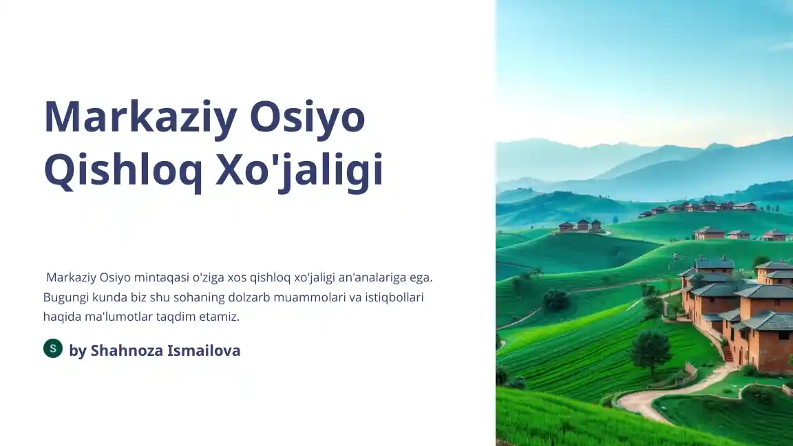 Markaziy Osiyo Qishloq Xo'jaligi