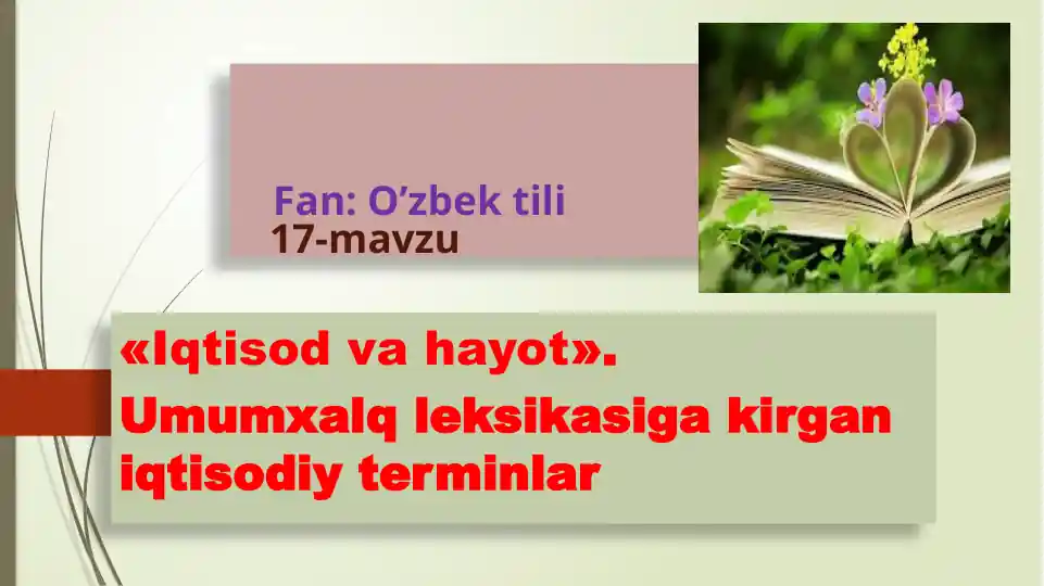 O’zbektili17-mavzu