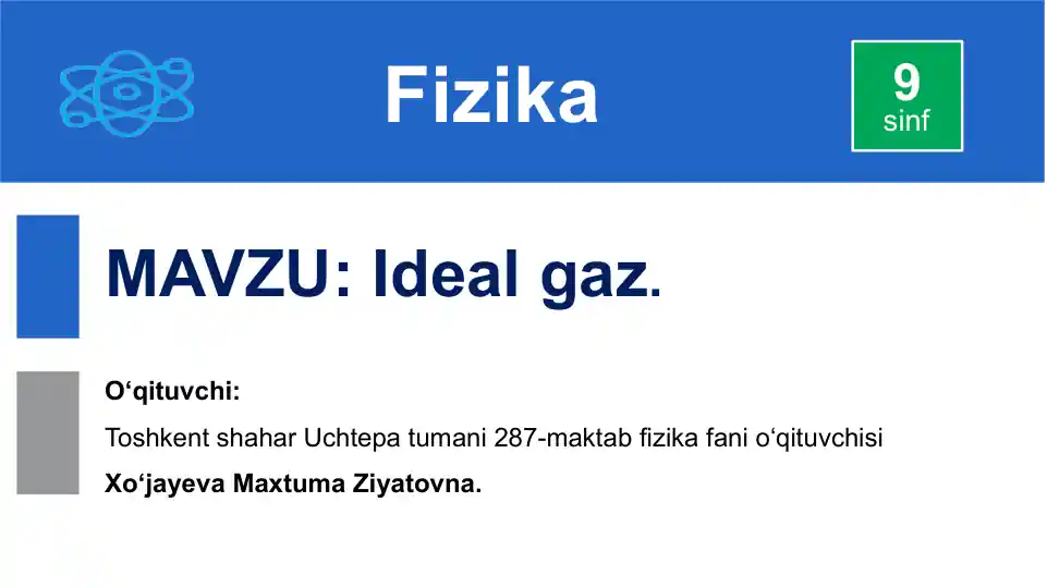 Ideal gaz