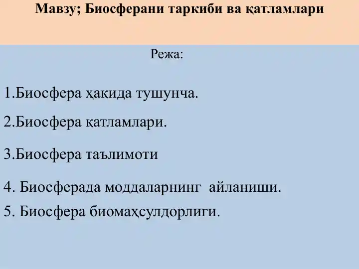 Биосфера таълимоти