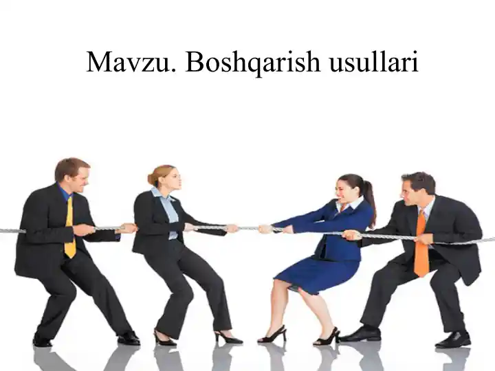 Mavzu.Boshqarishusullari