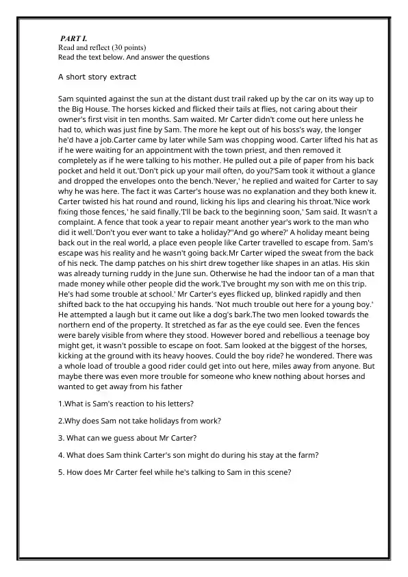 Ingliz tili o‘quv matn to‘plami (Reading Comprehension Extracts)