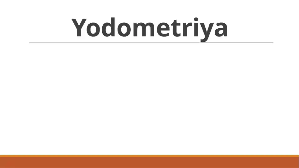 Yodometriya