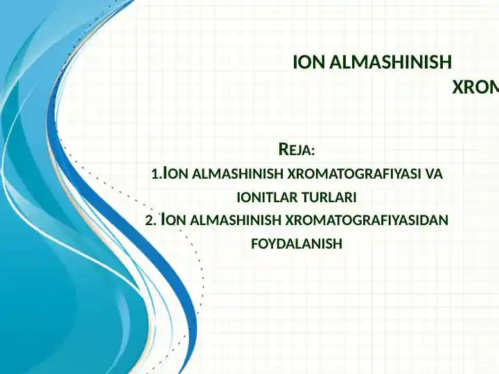 Ion almashinish xromatografiyasi