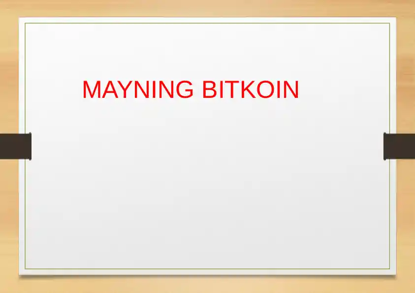 MAYNING BITKOIN