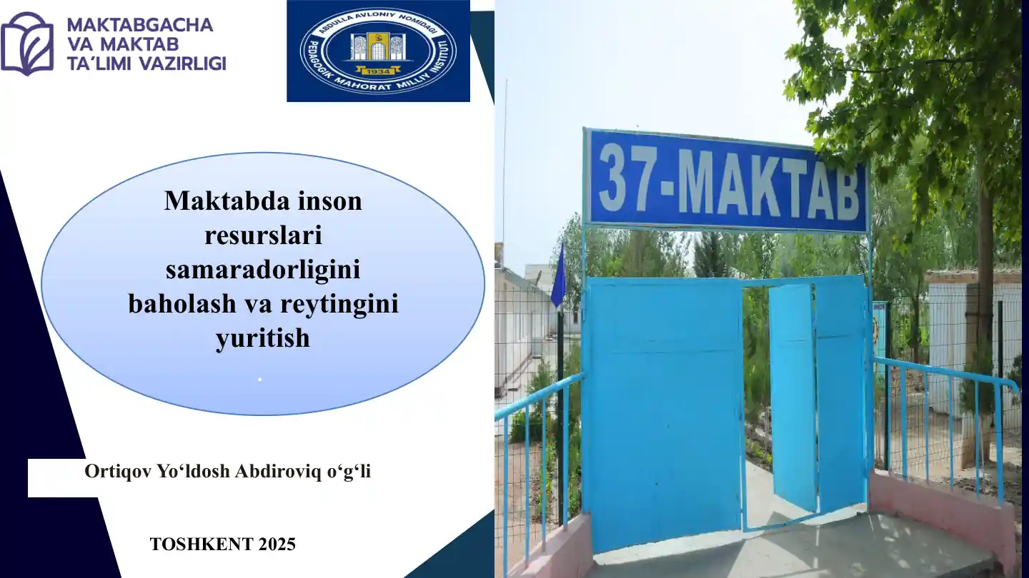 Maktabdagi Inson Resurslarini Baholash