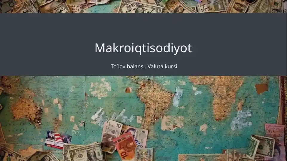 To`lov balansi - Valuta kursi