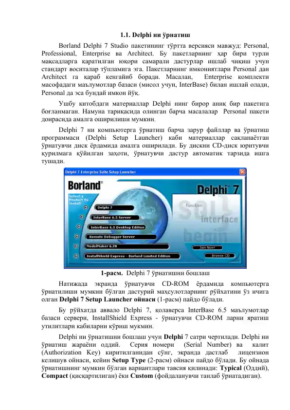 Borland Delphi 7 Studio