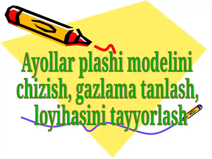 Ayollar plashi modelini chizish, gazlama tanlash
