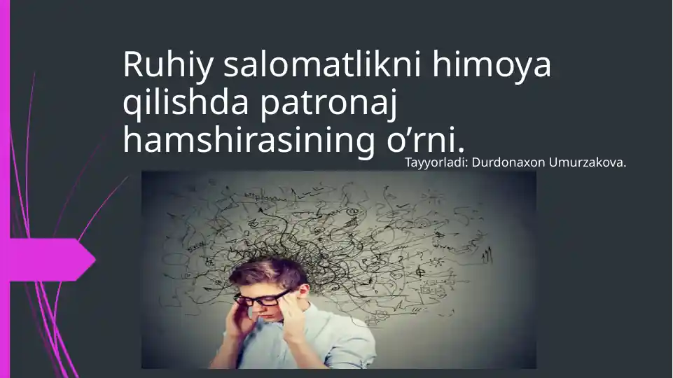 Ruhiysalomatlikni himoya qilishda patronaj ham shirasining o'rni