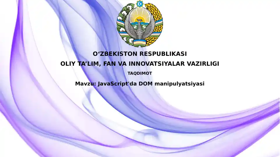 JavaScript'da DOM manipulyatsiyasi