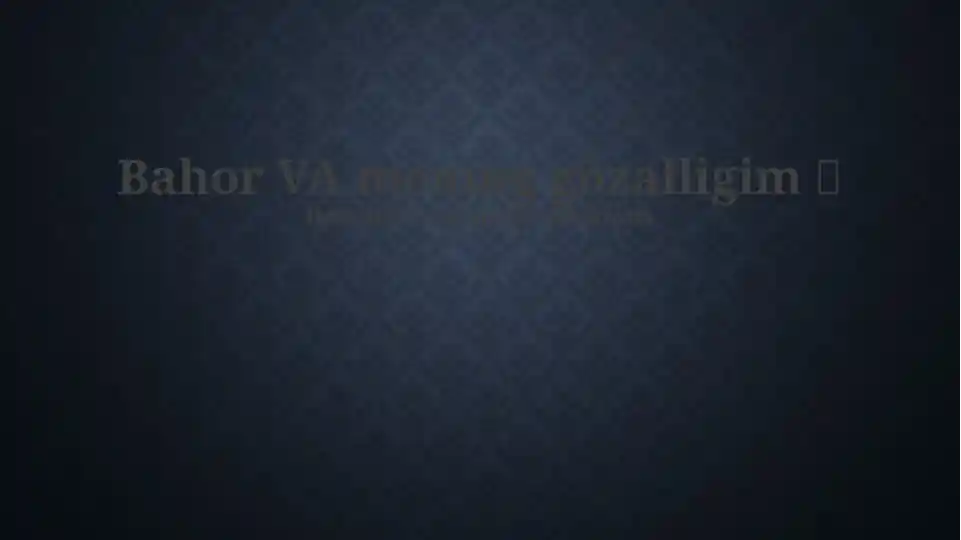 Bahor faslida go'zallik va psixologiya