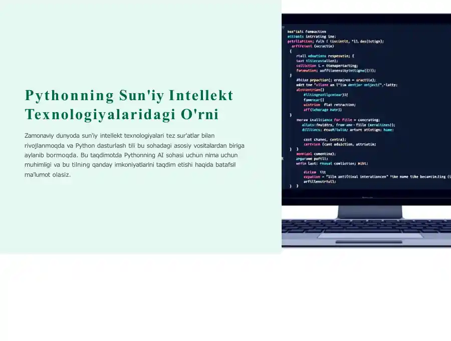 Pythonning Sun'iy Intellekt Texnologiyalari