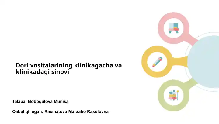 Dori vositalarining klinikagacha va klinikadagi sinovi