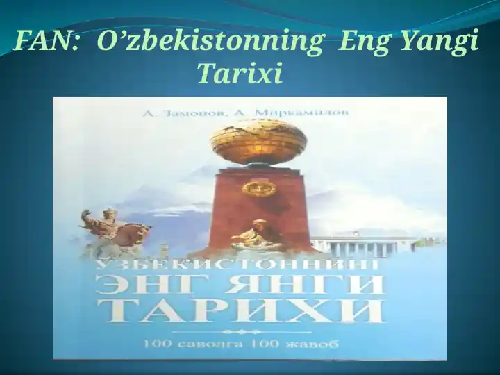 O'zbekiston eng yangi tarixi