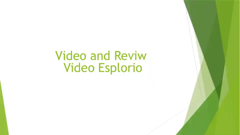 Video and Reviw Video Esplorio