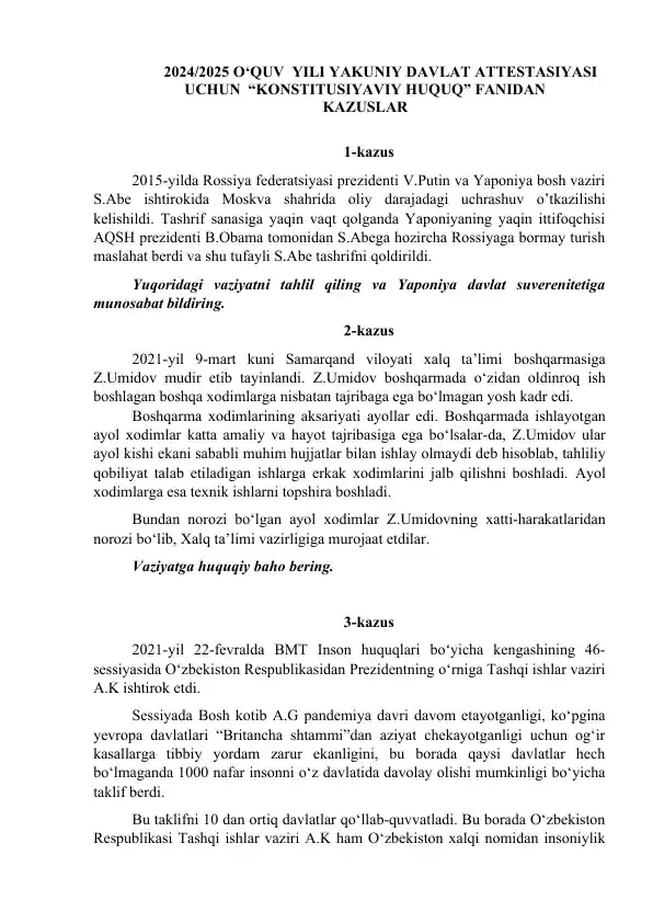 Xalq ta'limi boshqarmasida boshqaruv vaziyati