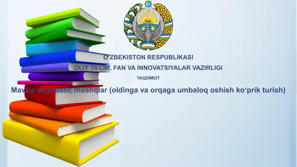 Acrobaticmashqlar(oldingavaorqagaumbaloqoshishkoʻprikturish)