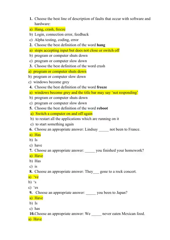IT Troubleshooting Quiz