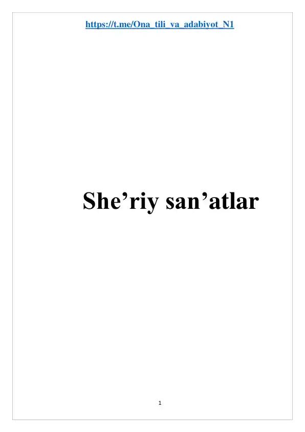 She’riy san’atlar