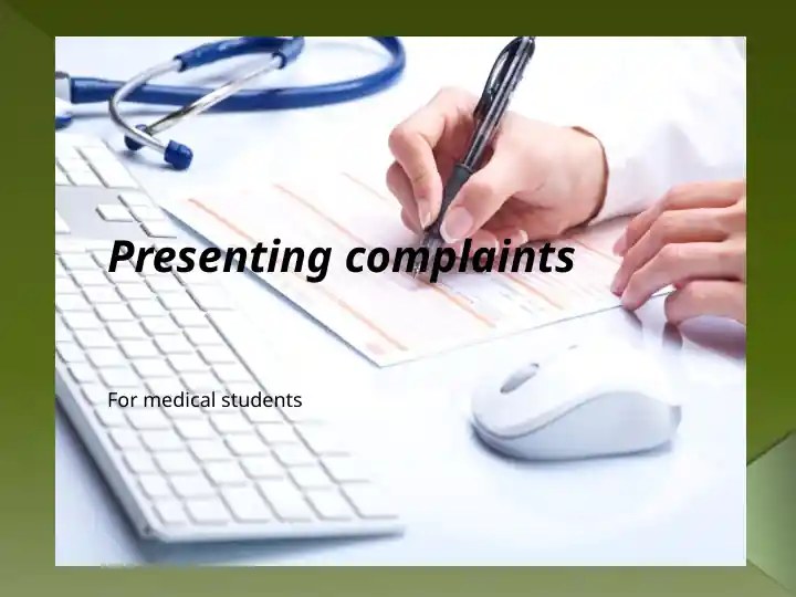 Presenting Complaints