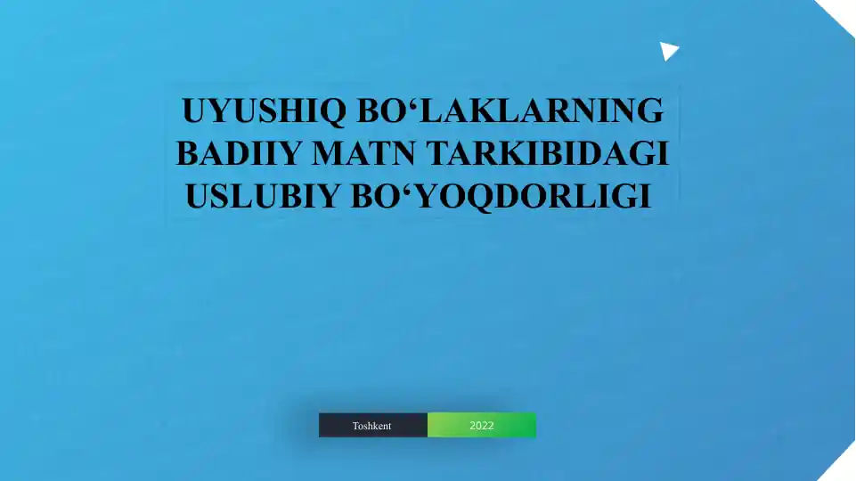 Uyushiq Bo‘laklarning Badiiy Matn Tarkibidagi Uslubiy Bo‘yoqdorligi
