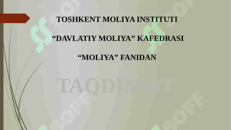 Moliyaviy rejalashtirish va tartibga solish