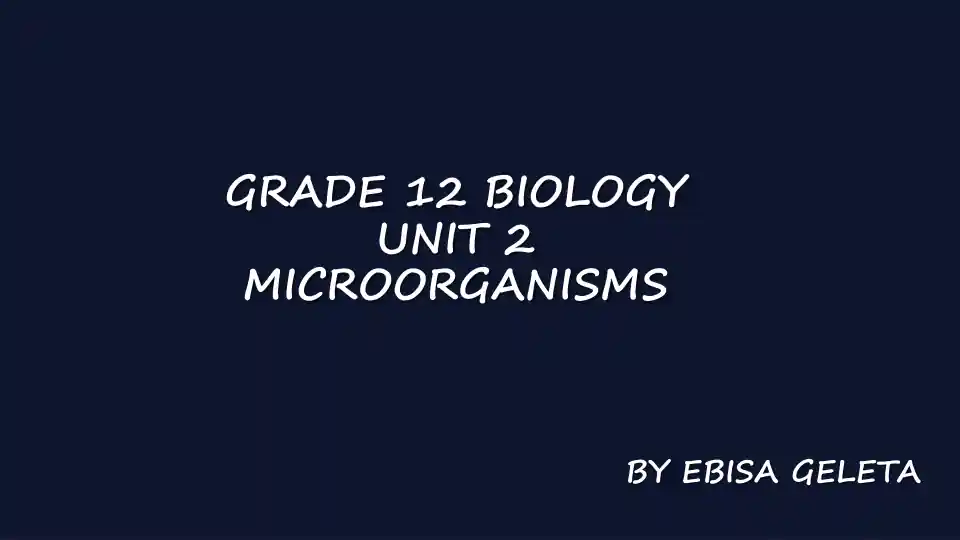 GRADE 12 BIOLOGY