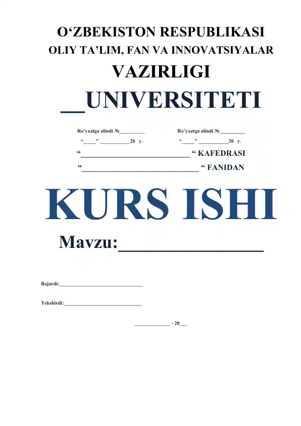 Frenel difraksiyasini o'rganish kurs ishi