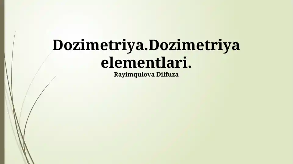 Dozimetriya elementlari