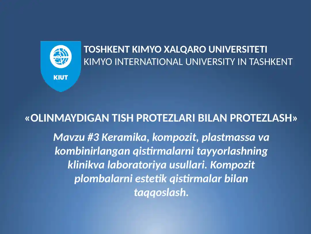 Keramika, kompozit, plastmassa vakombinirlangan qistirmalar