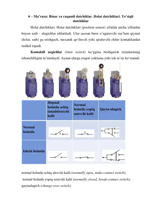 Holat datchiklari