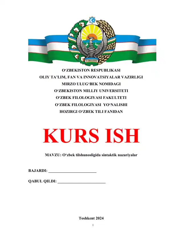 O‘zbek tilshunosligida sintaktik nazariyalar 2