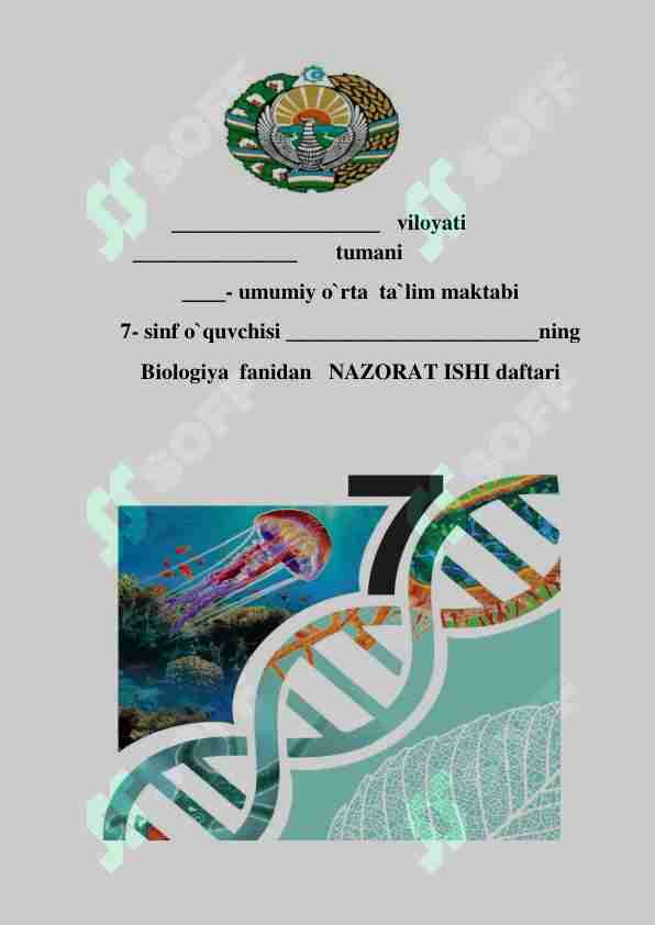7-sinf nazorat ishi daftari
