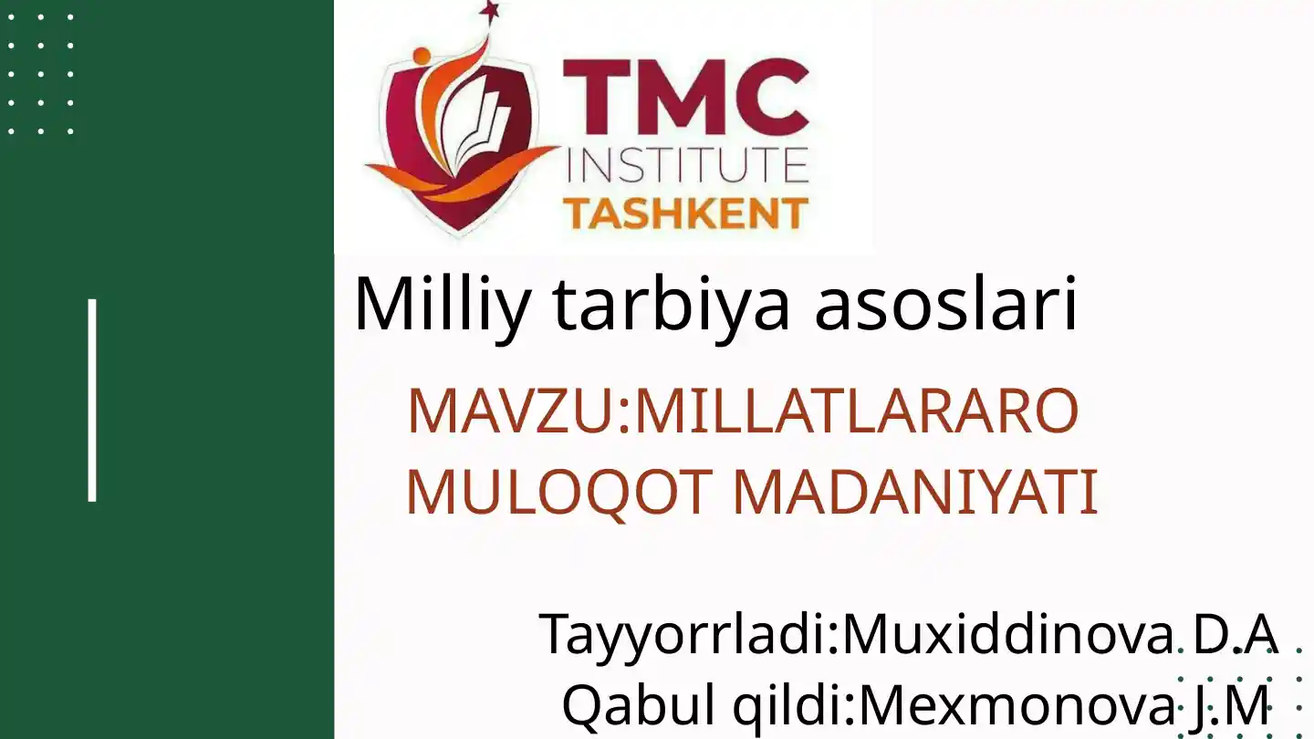 Milliy tarbiya asoslari