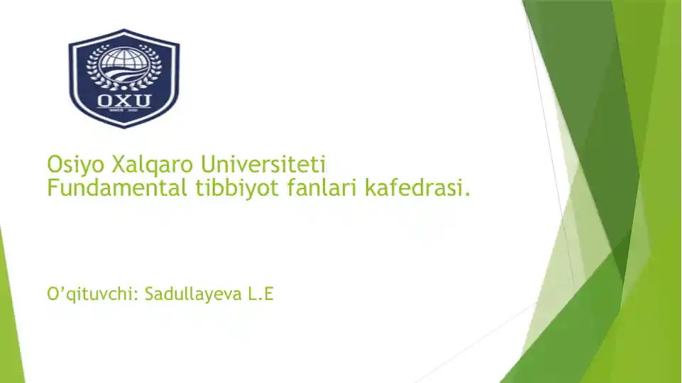 Xirurgiya bo’limi tuzilishi va vazifalari