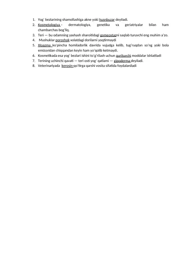 Kosmetik mahsulotlar