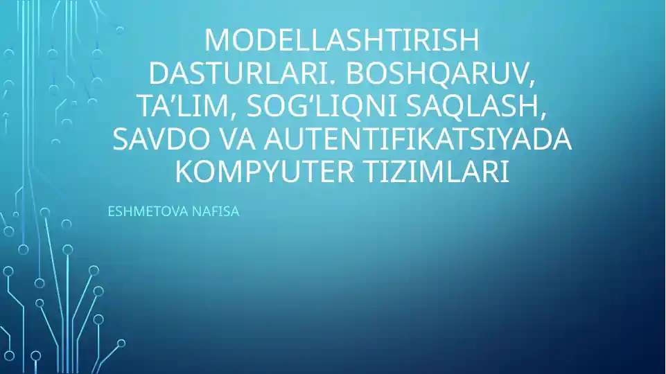 Modellashtirish dasturlari