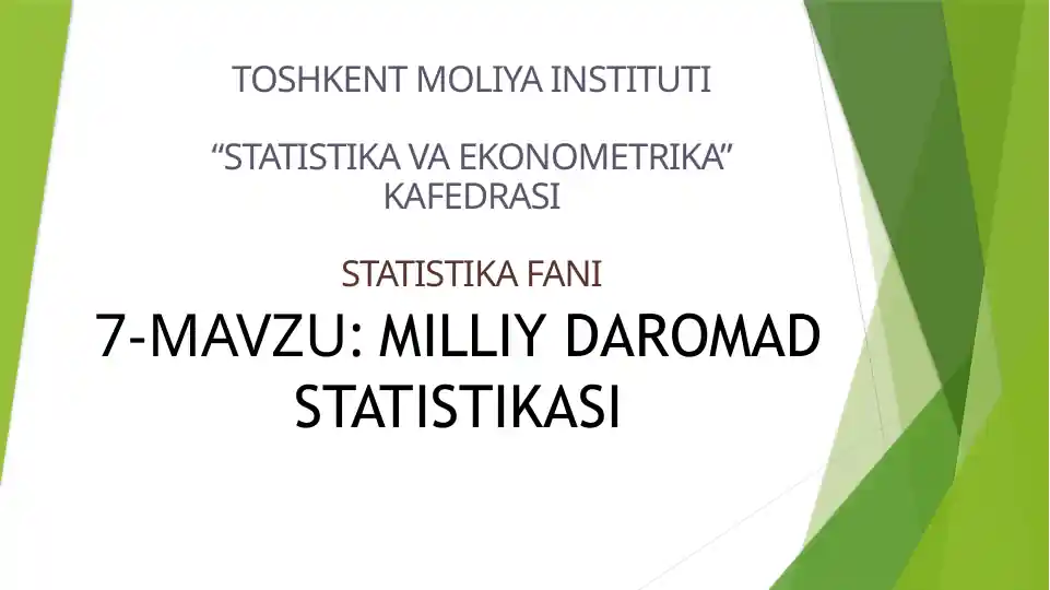 Milliy daromad statistikasi
