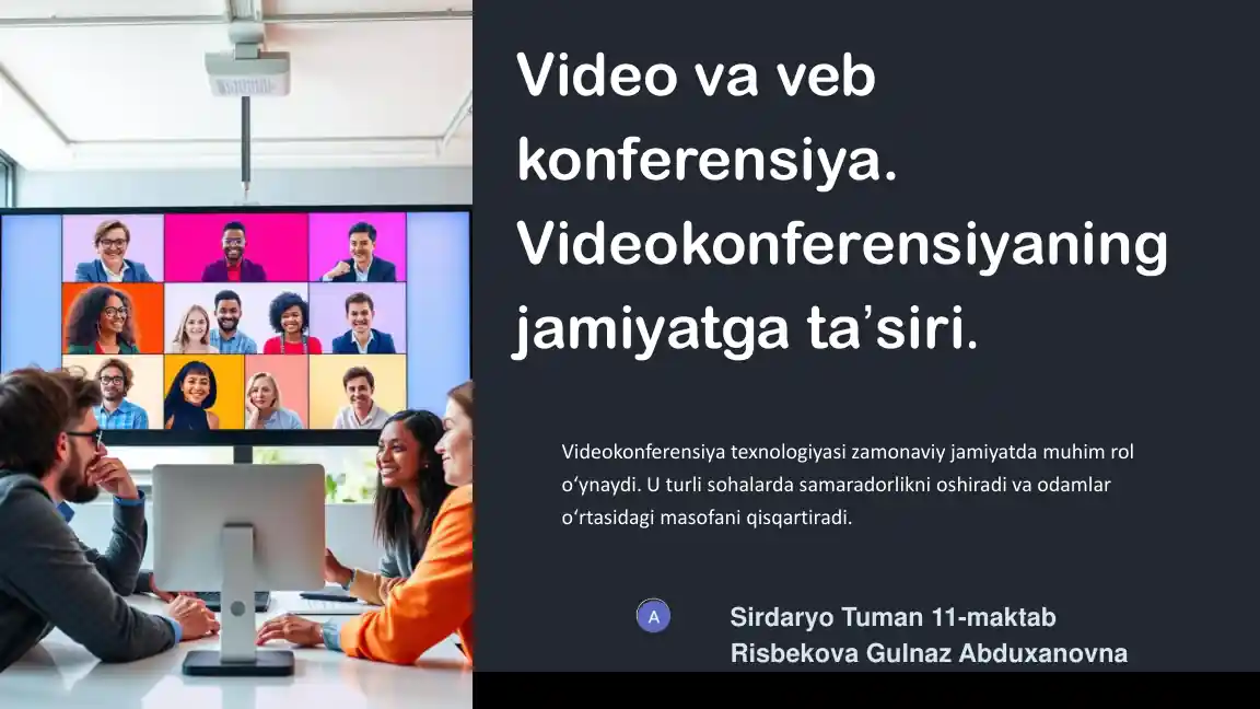 Video va veb konferensiyalar