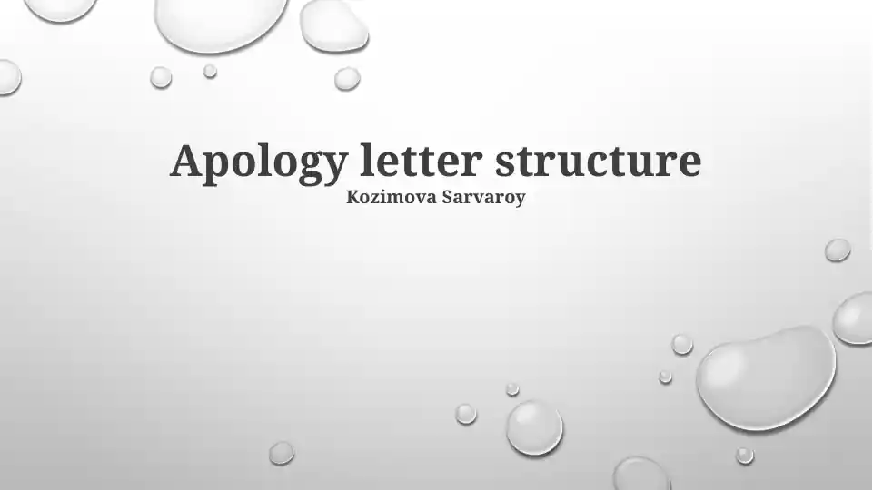 Apology letter structure