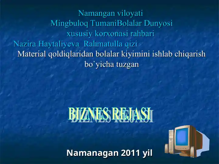 Bolalar kiyimi (material qoldiqlaridan)