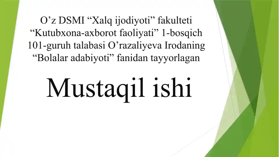 O’tmishdanertaklar