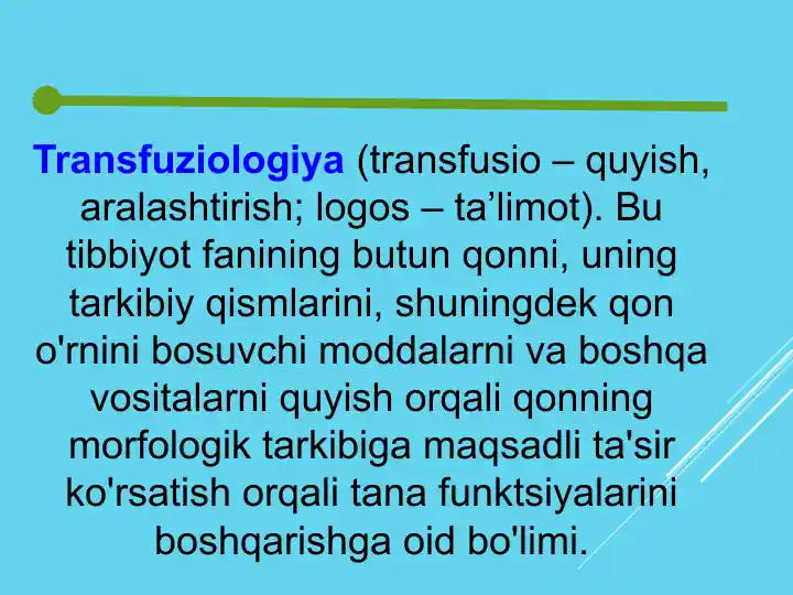 Transfuziologiya