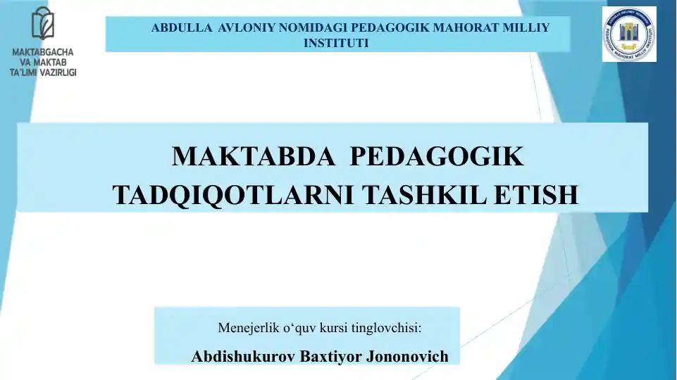 Pedagogik Tadqiqotlar