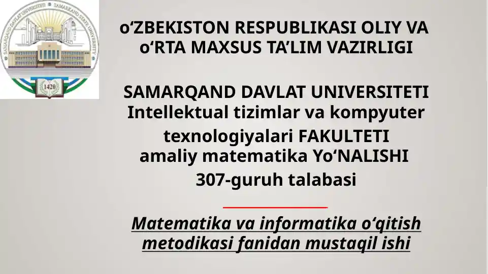 Adobe Photoshop Dasturida Ishlash Asoslari